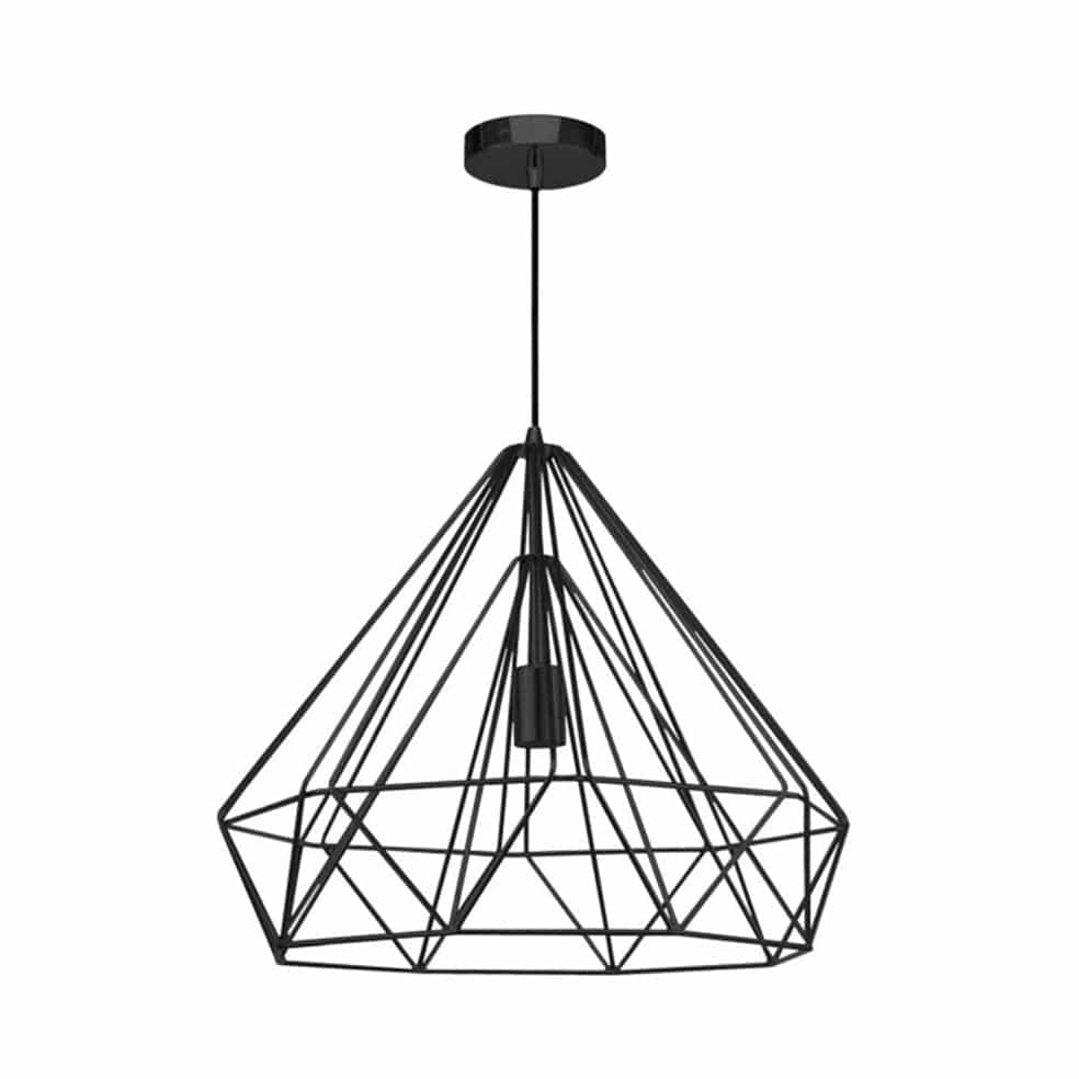The Lighting Club Pendant Large / Black Prisma Metal Pendant Light Black | Copper | Chrome G-KLCH81015L/BL