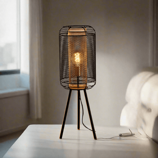 The Lighting Club Pendant Boston Table Lamp Black and Gold Mesh G-KLT-8103T 633710851558