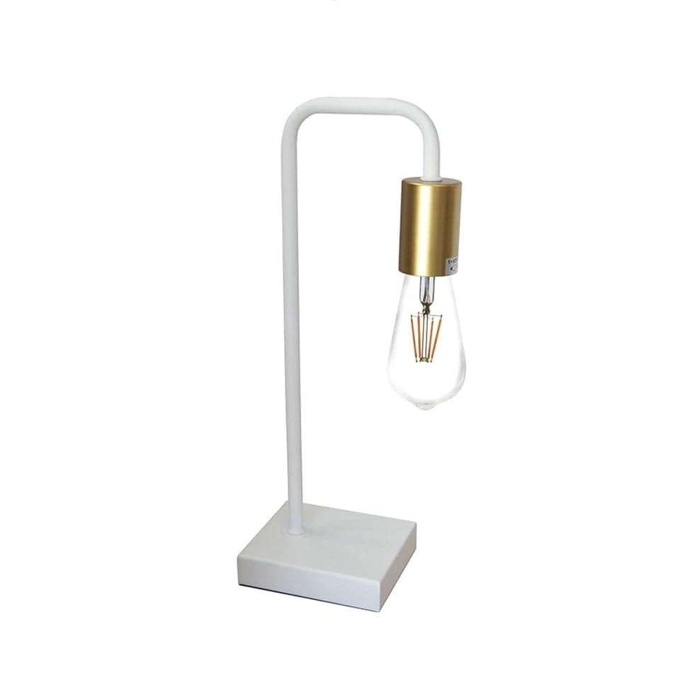 The Lighting Club table lamp White Ben Table Lamp Black | White and Gold G-KLT-8105/WH