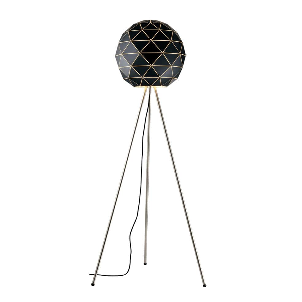 The Lighting Club Lamps Black Laser Cut Metal Ball Floor Lamp Black | White G-KLT-820F/BL