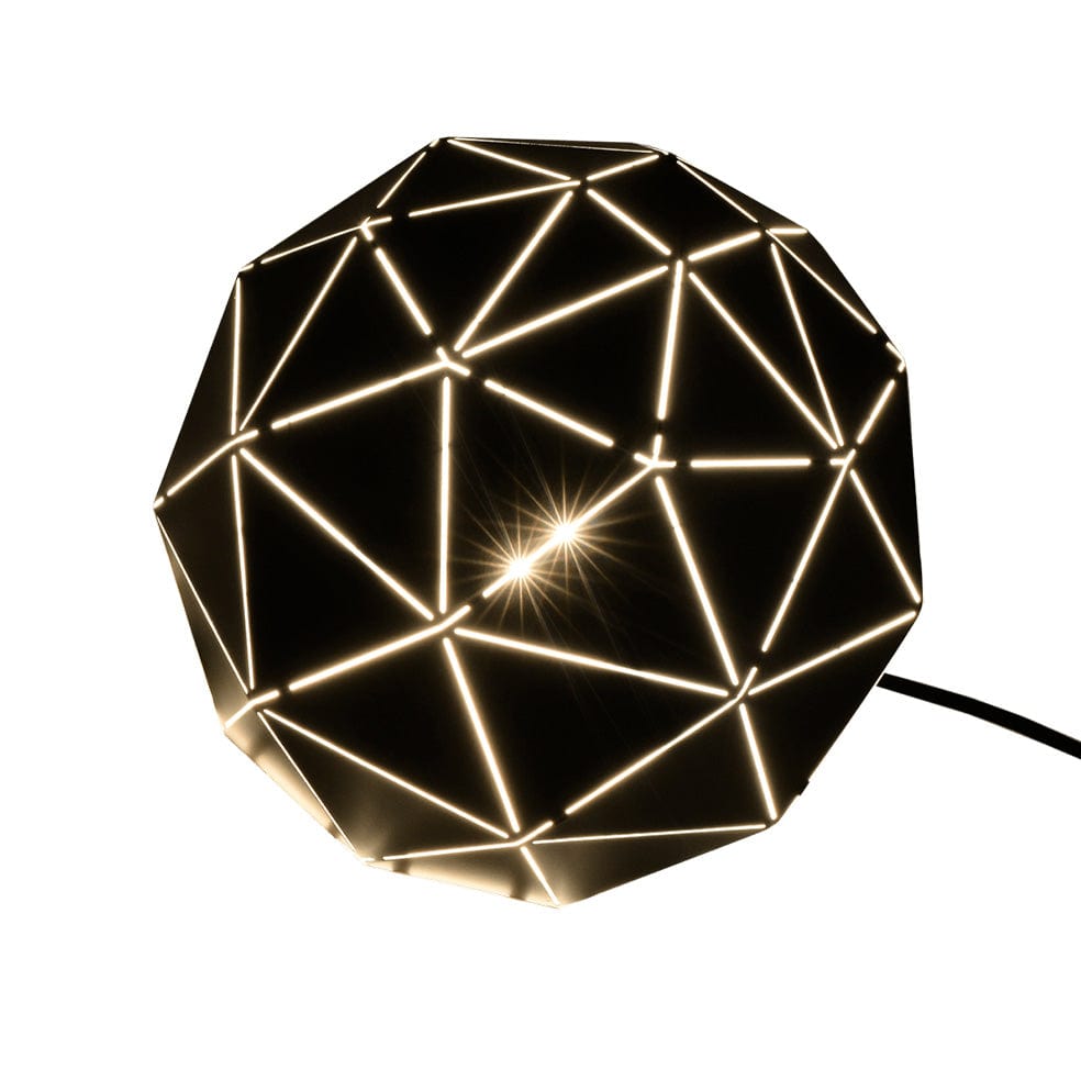 The Lighting Club Lamps Black Laser Cut Metal Ball Table Lamp Black | White G-KLT-820T/BL
