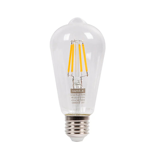 The Lighting Club LED Bulbs 4W E27 LED Filament Mini Pear Bulb – Warm White 3000K Dimmable G1200 6009551809852