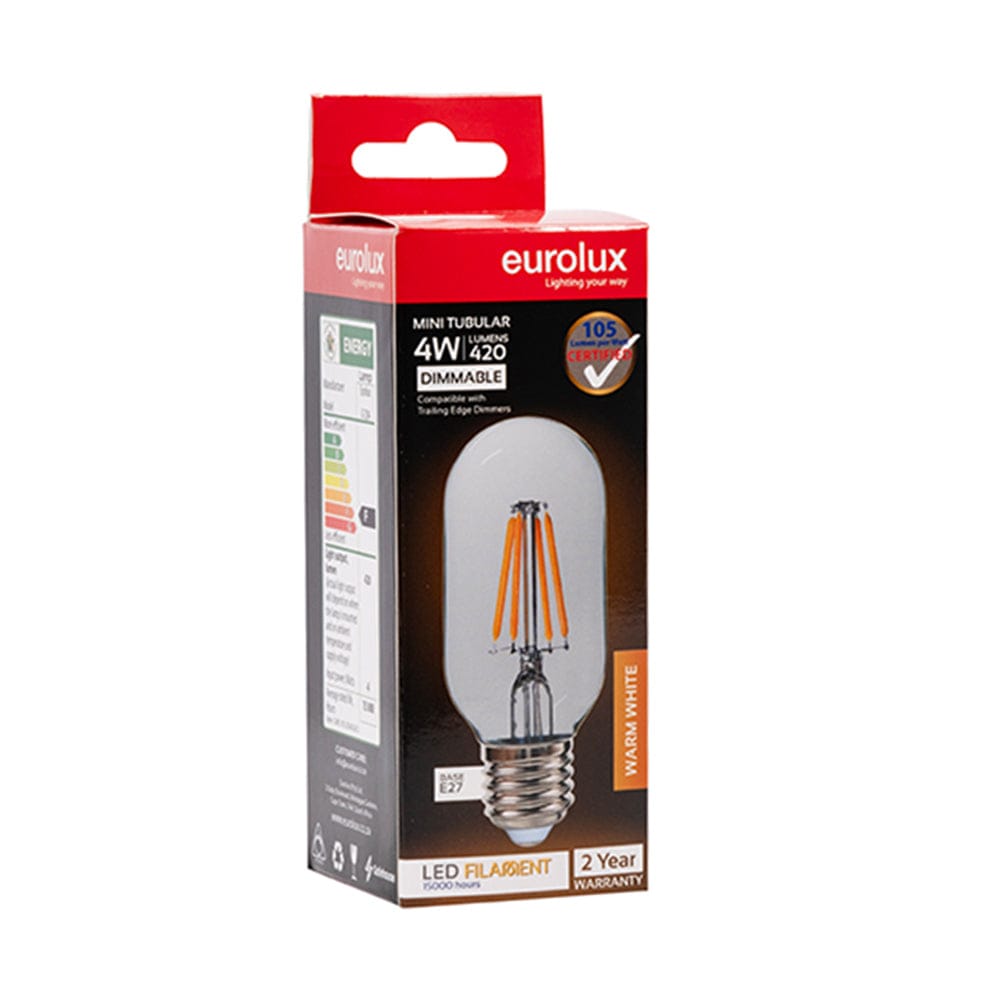 The Lighting Club LED Bulbs GlowTube Mini E27 LED Filament Bulb - Warm White G1204