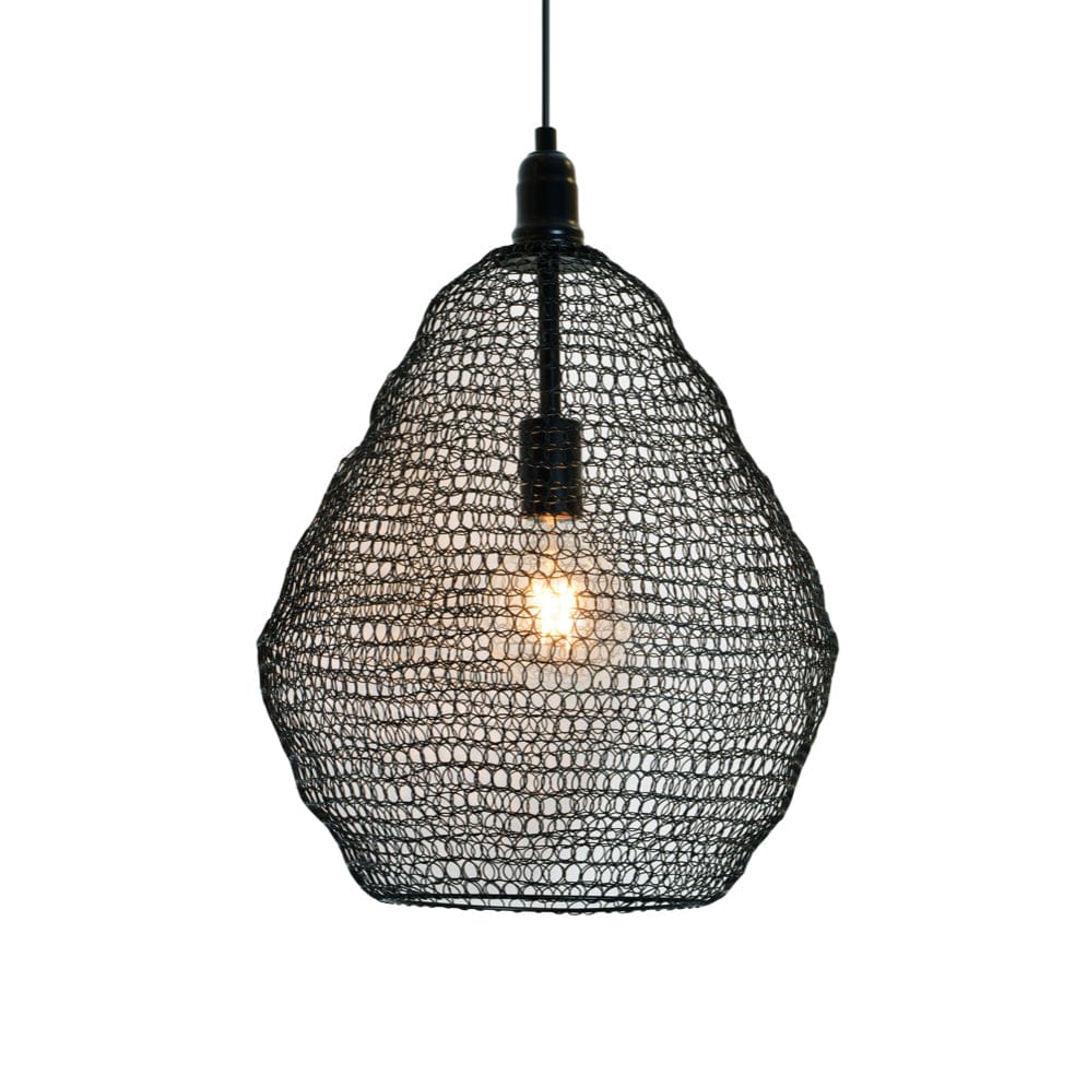 The Lighting Club Pendant Black / Large Phantom Wire Mesh Pendant Light Black or Gold | 2 Sizes GO-KLCH-317L/BL