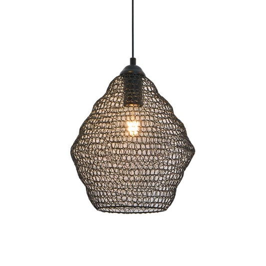 The Lighting Club Pendant Black / Medium Phantom Wire Mesh Pendant Light Black or Gold | 2 Sizes GO-KLCH-317L/GD