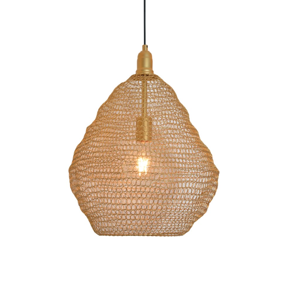 The Lighting Club Pendant Gold / Large Phantom Wire Mesh Pendant Light Black or Gold | 2 Sizes GO-KLCH-317M/BL