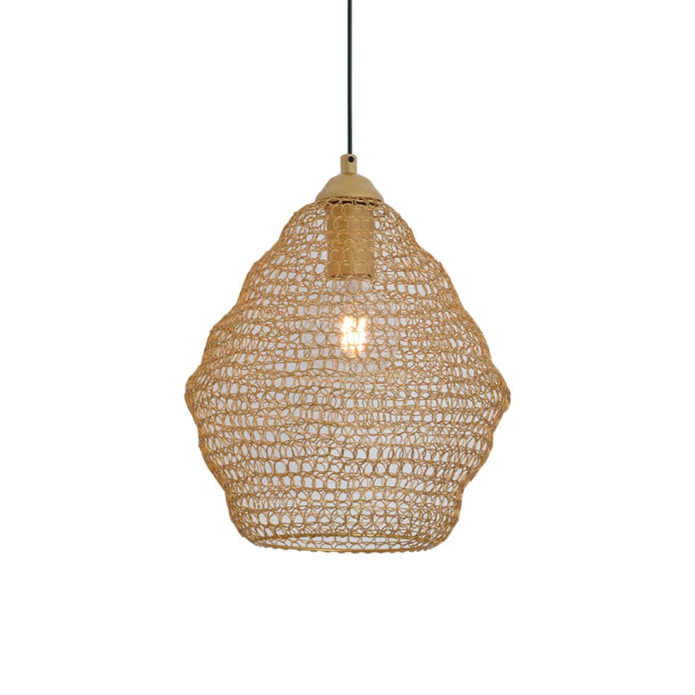 The Lighting Club Pendant Gold / Medium Phantom Wire Mesh Pendant Light Black or Gold | 2 Sizes GO-KLCH-317M/GD