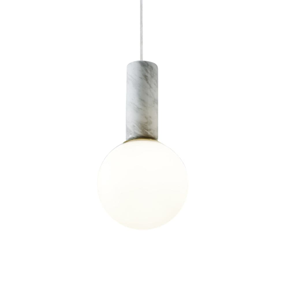 The Lighting Club Lighting White Marble Marble Pendant Light Black | White GO-KLCH-830/WH