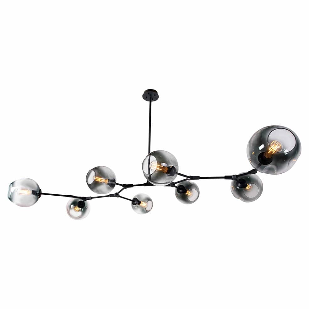 The Lighting Club Pendant Black Molecule Chandelier 8 Light Black | Gold GO-KLCH170-8/B