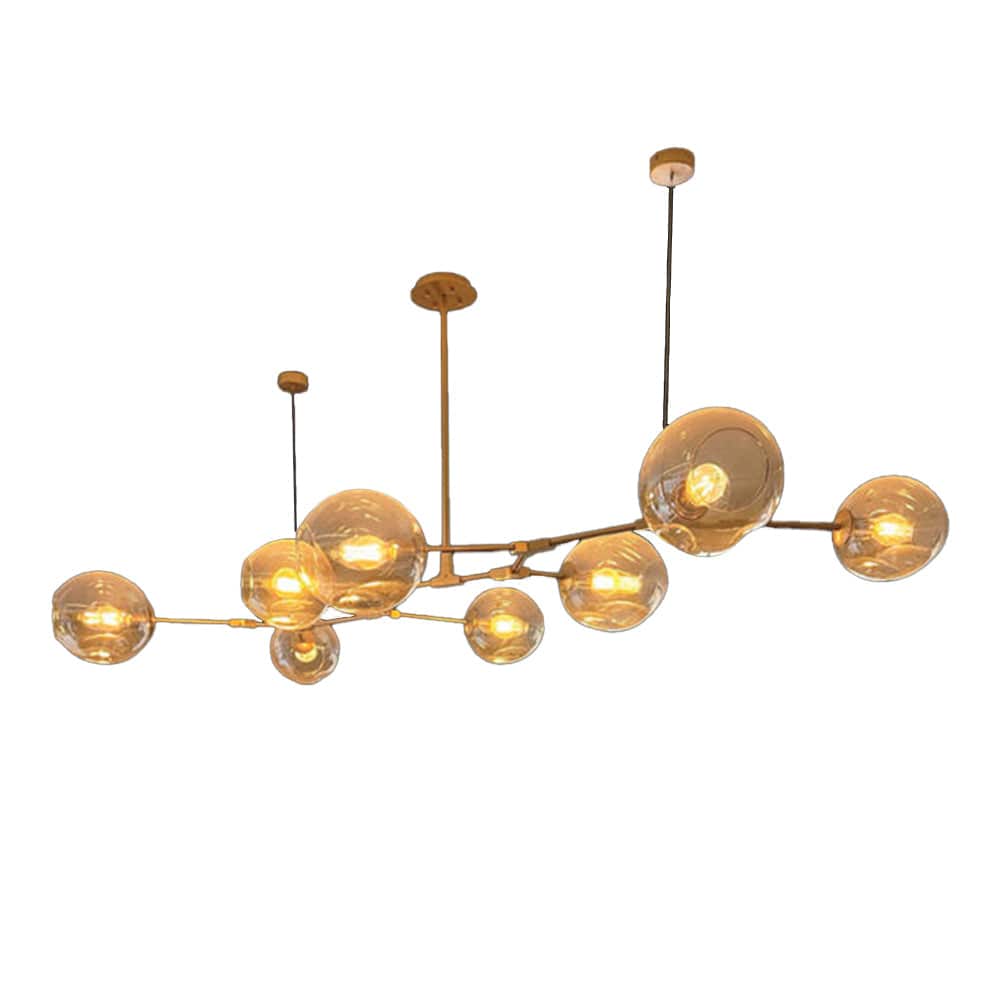 The Lighting Club Pendant Satin Gold Molecule Chandelier 8 Light Black | Gold GO-KLCH170-8/SG