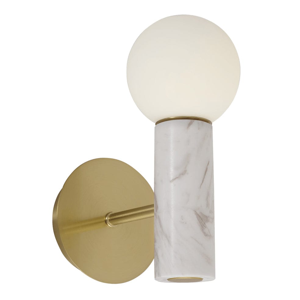 The Lighting Club White Marble Marble Wall Light - Aluminium & Marble | White or Black GO-KLW-830/WH