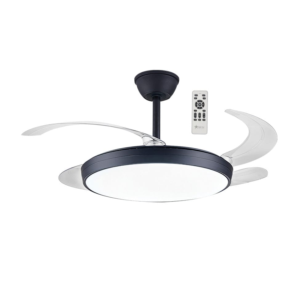 The Lighting Club Ceiling Fans Fargo Metal Ceiling Fan with LED Light Black | White