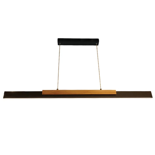 The Lighting Club pendant light Woodline Black and Wood Linear LED Pendant Light - Style 1 J-K-LED-1293