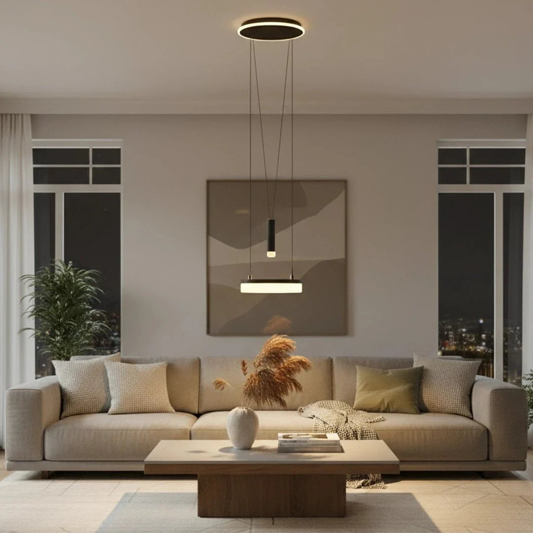 The Lighting Club pendant light Pullcore Vertical LED Pulley Pendant Light - Black J-K-LED-2530/1