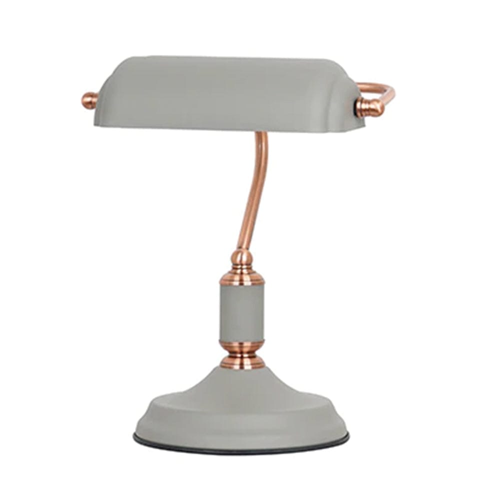 The Lighting Club table lamp Grey Copper Emmero Bankers Table Lamp Grey | Green | White JF0004GY 6009506495147