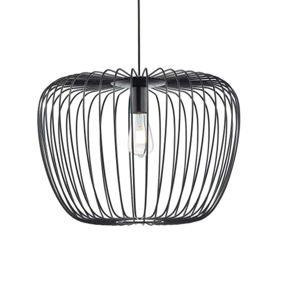 The Lighting Club Large / Black / E27 New York Pendant Light Metal Black or White Integrated LED or Bulb K-KLCH-518L/BL