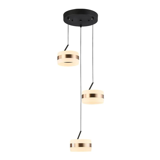 The Lighting Club pendant light Luma Ice Trio Cluster Pendant Lights on a Plate K-LED-150/3P