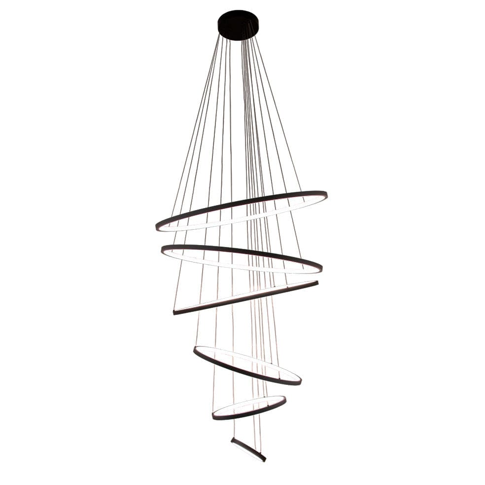 The Lighting Club Pendant Black Mega Metal Ribbon Pendant | Gold or Black K-LED-201/BL