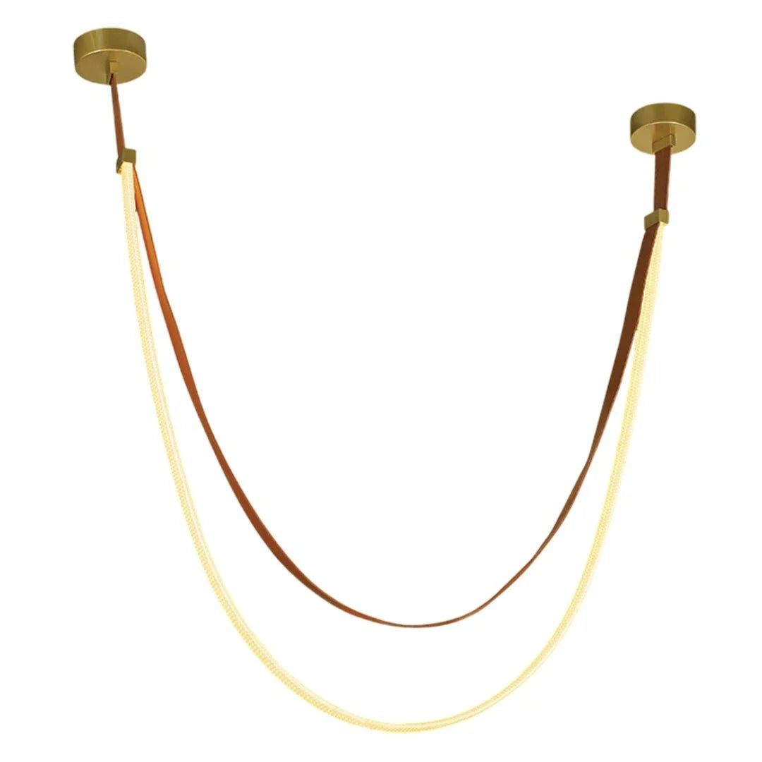 The Lighting Club rope LED pendant light 2M Aurea Leather Loop LED Pendant Light - 2m | 2.5m | 3m K-LED-2397/2