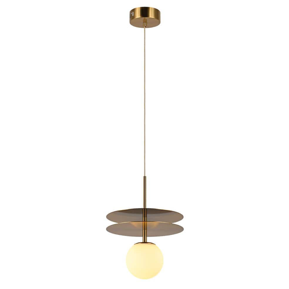 The Lighting Club Pendant Golden Metal Double Disc Pendant Light K-LED-55/2