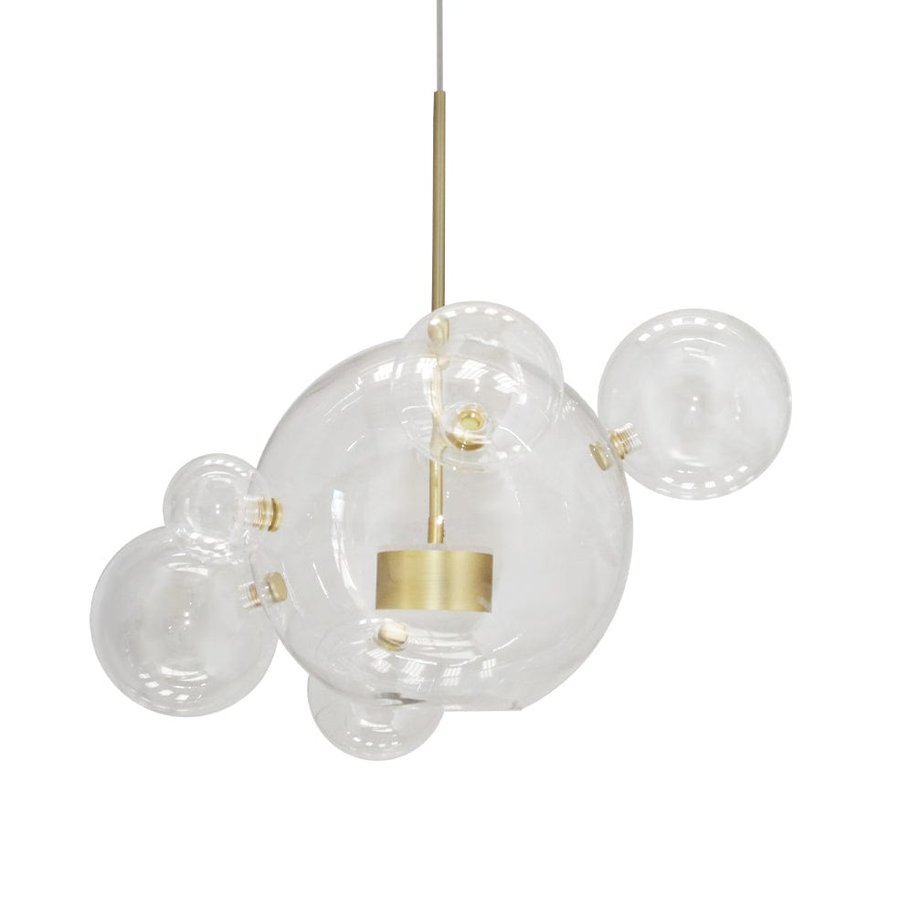The Lighting Club Sudsy Gold and Glass Chandelier Pendant Light K-LED-5908/5