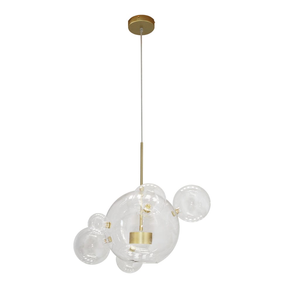 The Lighting Club Sudsy Gold and Glass Chandelier Pendant Light K-LED-5908/5