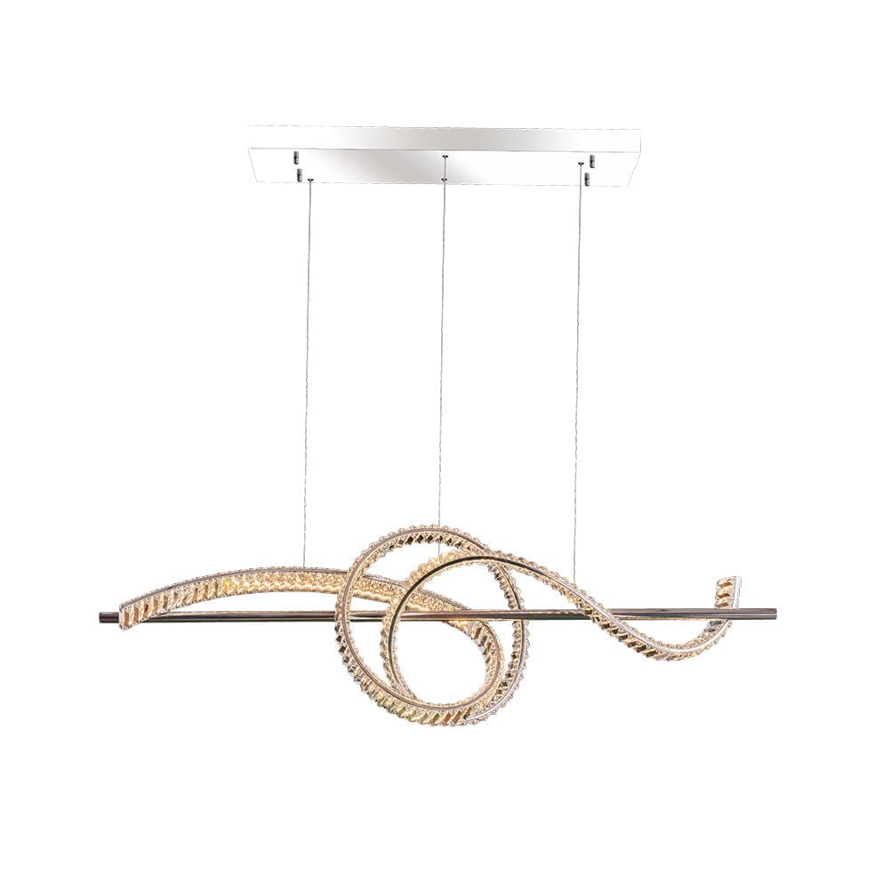 The Lighting Club Chandeliers Symphony LED Crystal and Metal Chandelier Light Chrome K-LED-89315