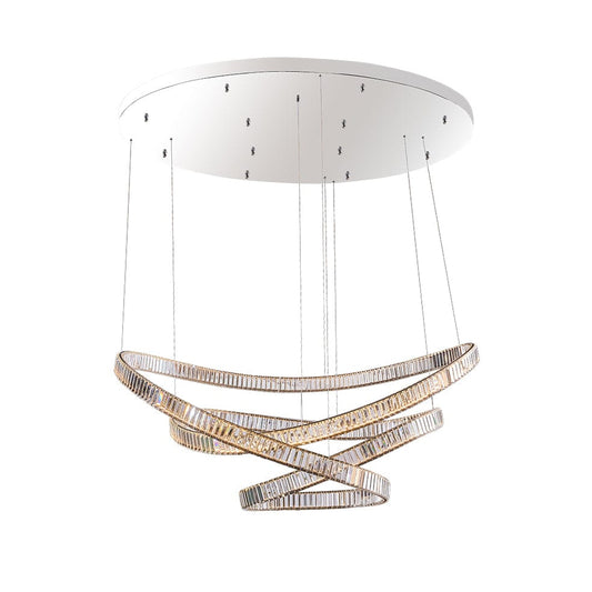 The Lighting Club Chandeliers Carousel LED Crystal and Metal Chandelier Light Chrome K-LED-89316