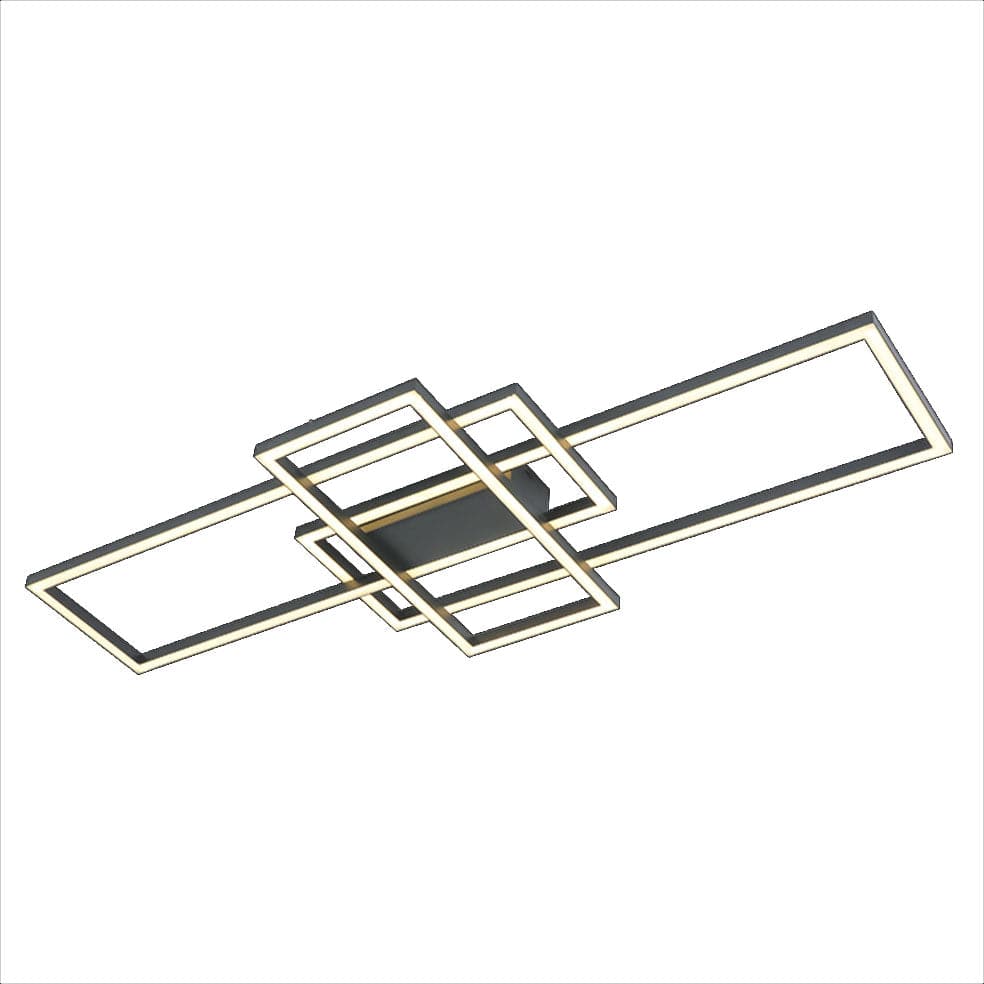 The Lighting Club Ceiling Light Black Enigma LED Ceiling Light Fitting in Gold or Black K-LED-9012/BL