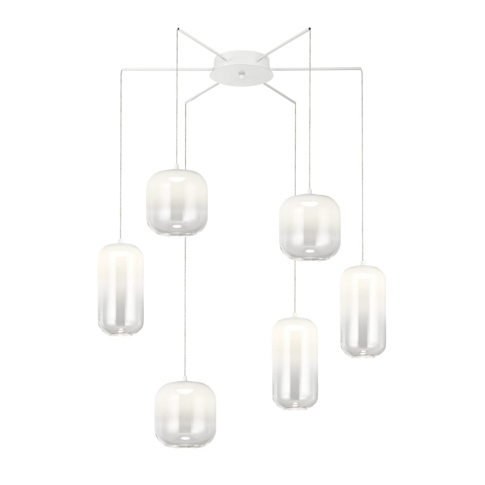 The Lighting Club Pendant White Misty Cluster Glass Pendant Light Smoke | White K-LED-945/WH