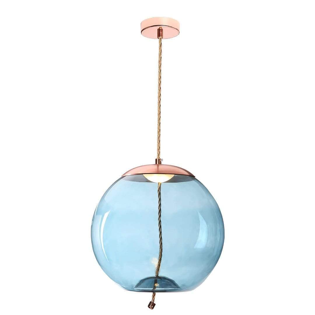 The Lighting Club lighting Copper/Blue LED Orb Pendant
