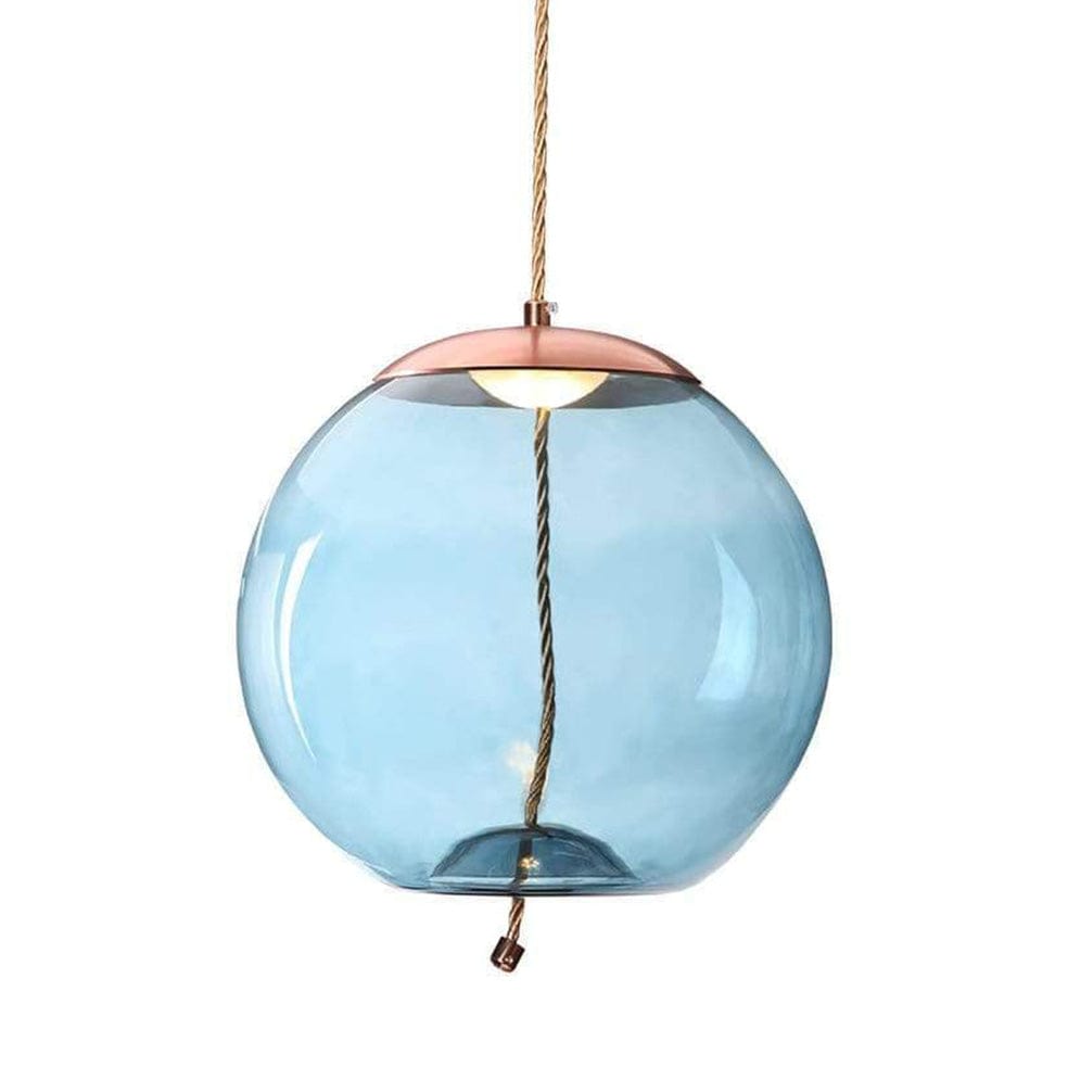 The Lighting Club lighting Copper/Blue Orb LED Pendant Light Amber | Smoke | Blue K-LED-9966C/BU