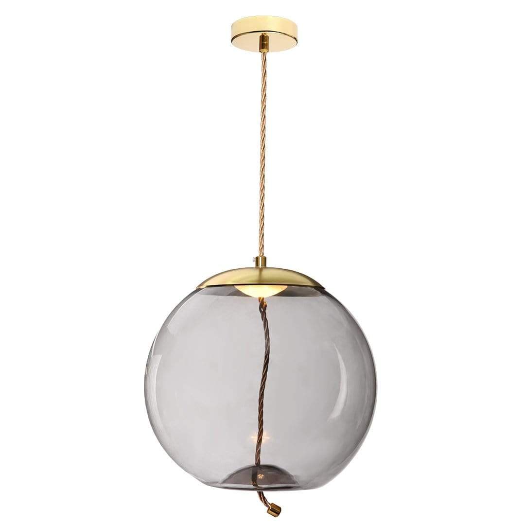 The Lighting Club lighting Gold/Smoke LED Orb Pendant