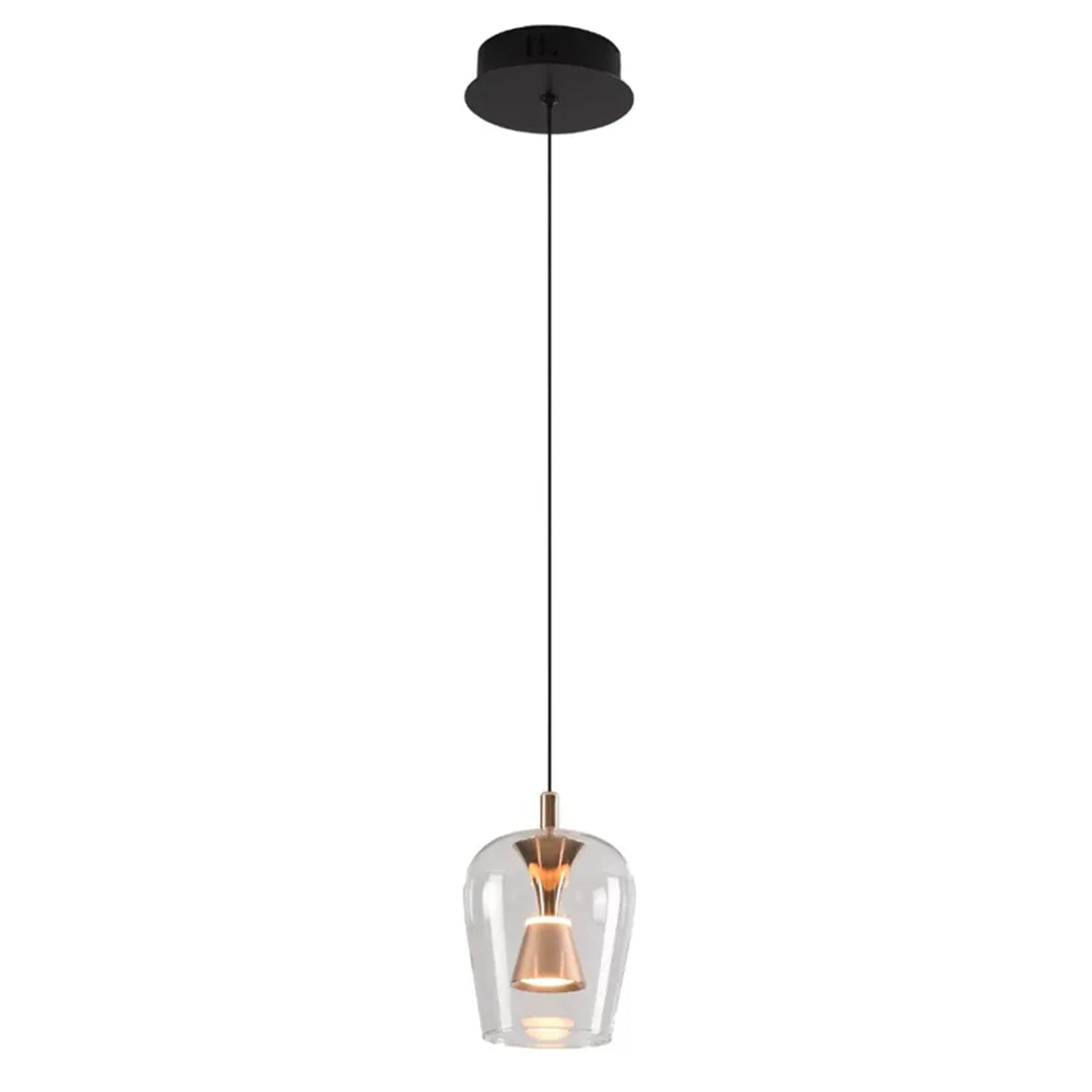 The Lighting Club pendant light Auric Clear Glass Golden LED Pendant Light K-LED-CC2-1/GD