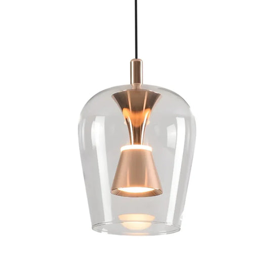 The Lighting Club pendant light Auric Clear Glass Golden LED Pendant Light K-LED-CC2-1/GD