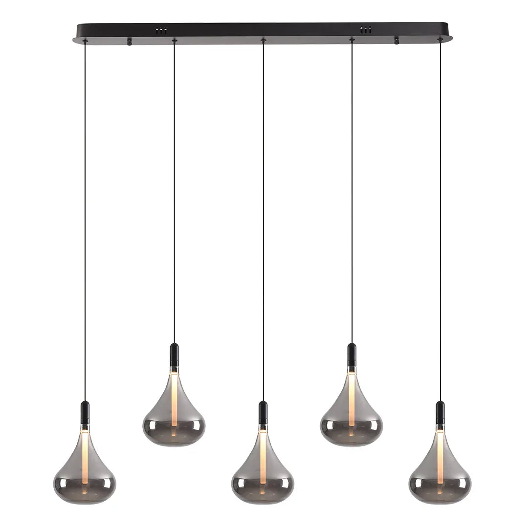 The Lighting Club pendant light Grape Drop 5 Light Smoke Glass Linear LED Pendant Light K-LED-CC4-5/SM