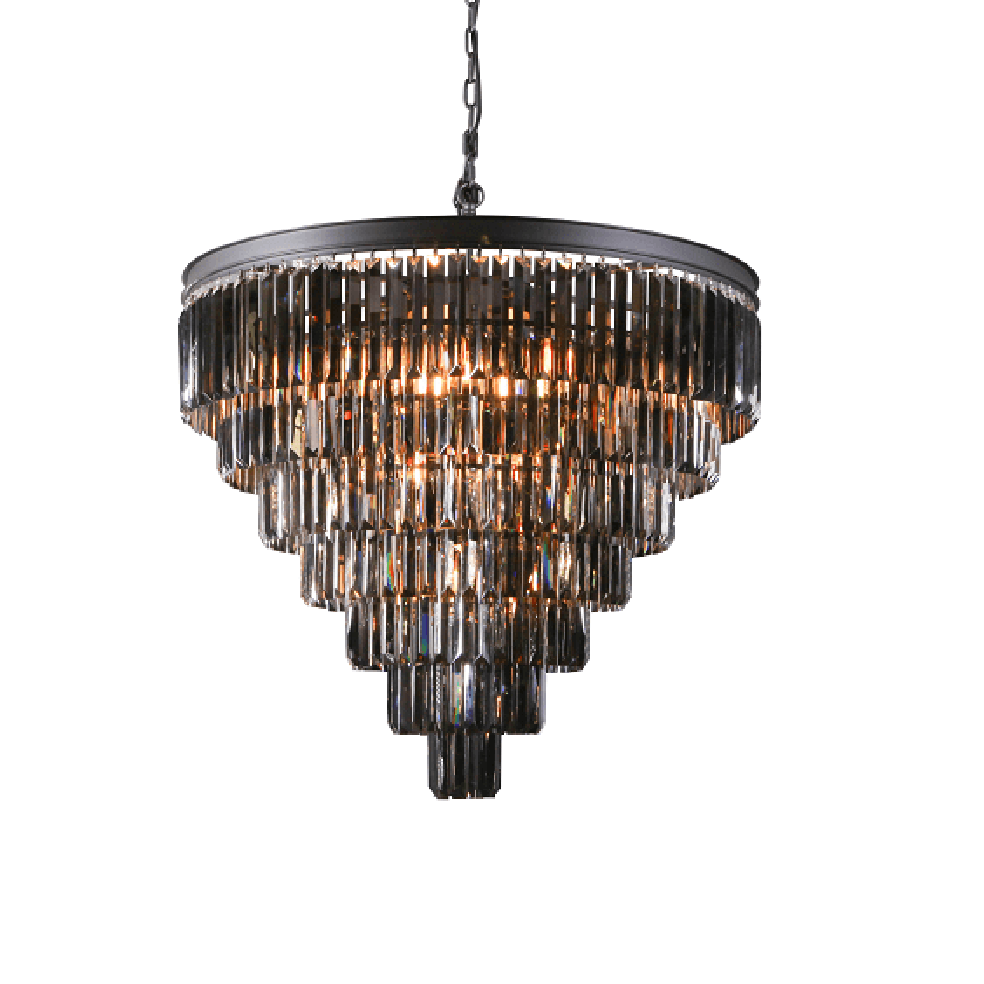 The Lighting Club Black Palace Crystal Chandelier Light Gold | Black KLCH-6515/13-BL