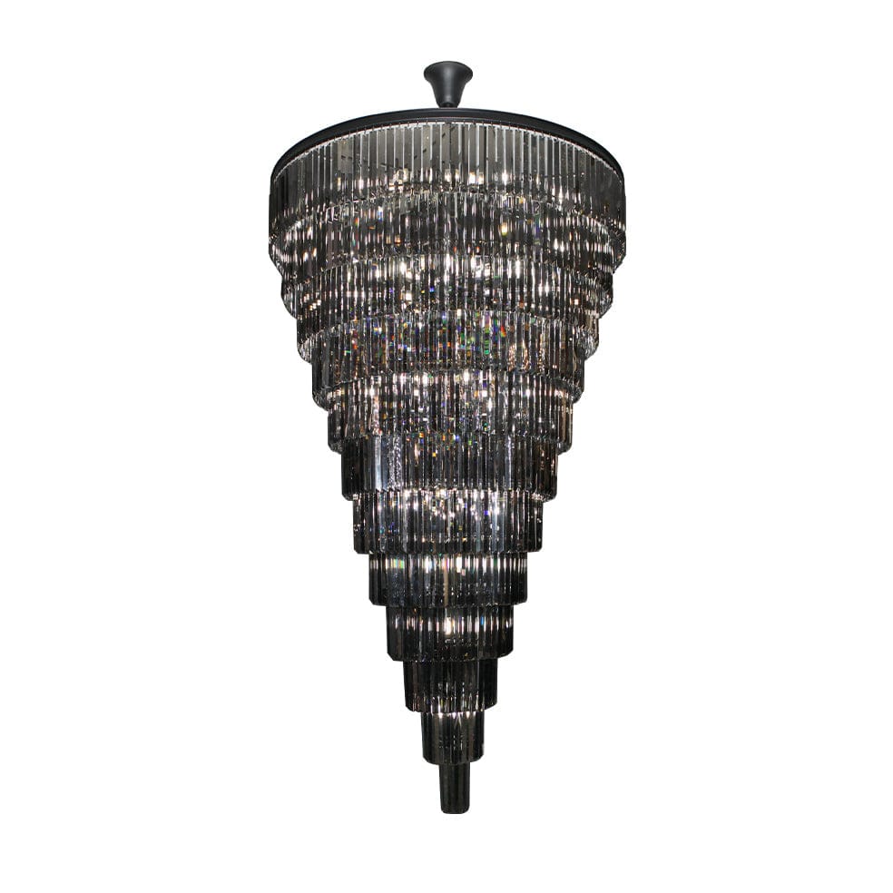 The Lighting Club Chandelier Charcoal Grey Candice Crystal Chandelier Gold | Grey KLCH-6515/34-BL