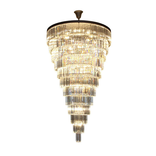 The Lighting Club Chandelier Satin Gold Candice Crystal Chandelier Gold | Grey KLCH-6515/34-SG