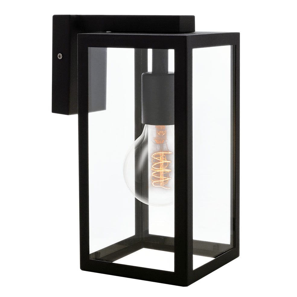The Lighting Club Lighting Becky Outdoor Metal and Glass Wall Light Black KLG-1128