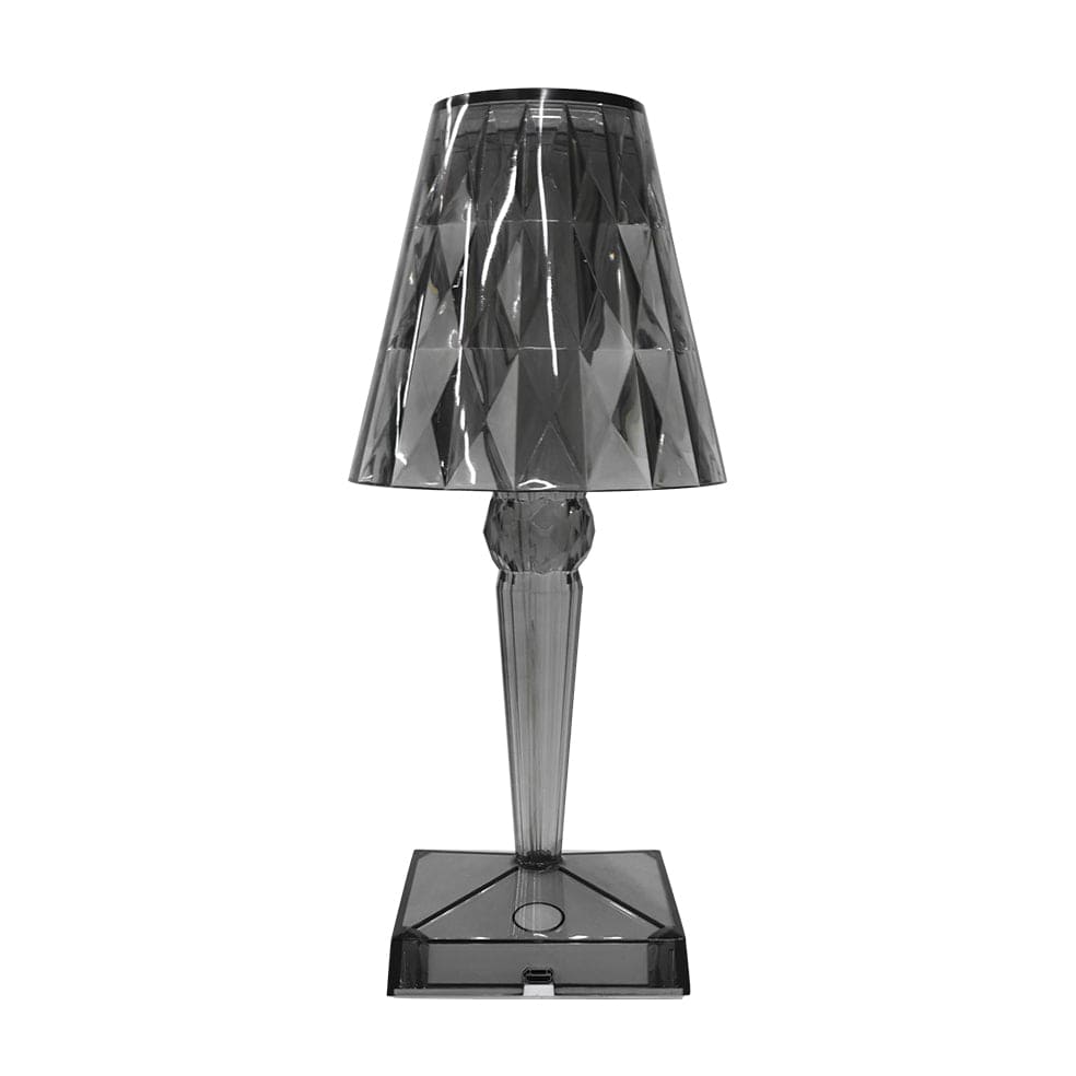 The Lighting Club Rechargeable Lamp Smoke GeoGlow Rechargeable Table Lamp in Smoke | Clear KLT-001/BL