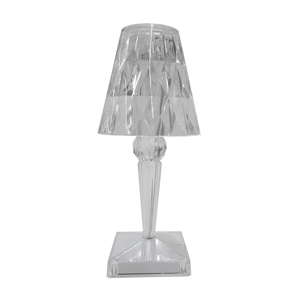 The Lighting Club Rechargeable Lamp Clear GeoGlow Rechargeable Table Lamp in Smoke | Clear KLT-001/CL