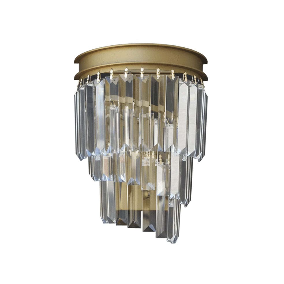 The Lighting Club Gold Ridley Crystal Wall Light Black | Gold KLW-6515/SG