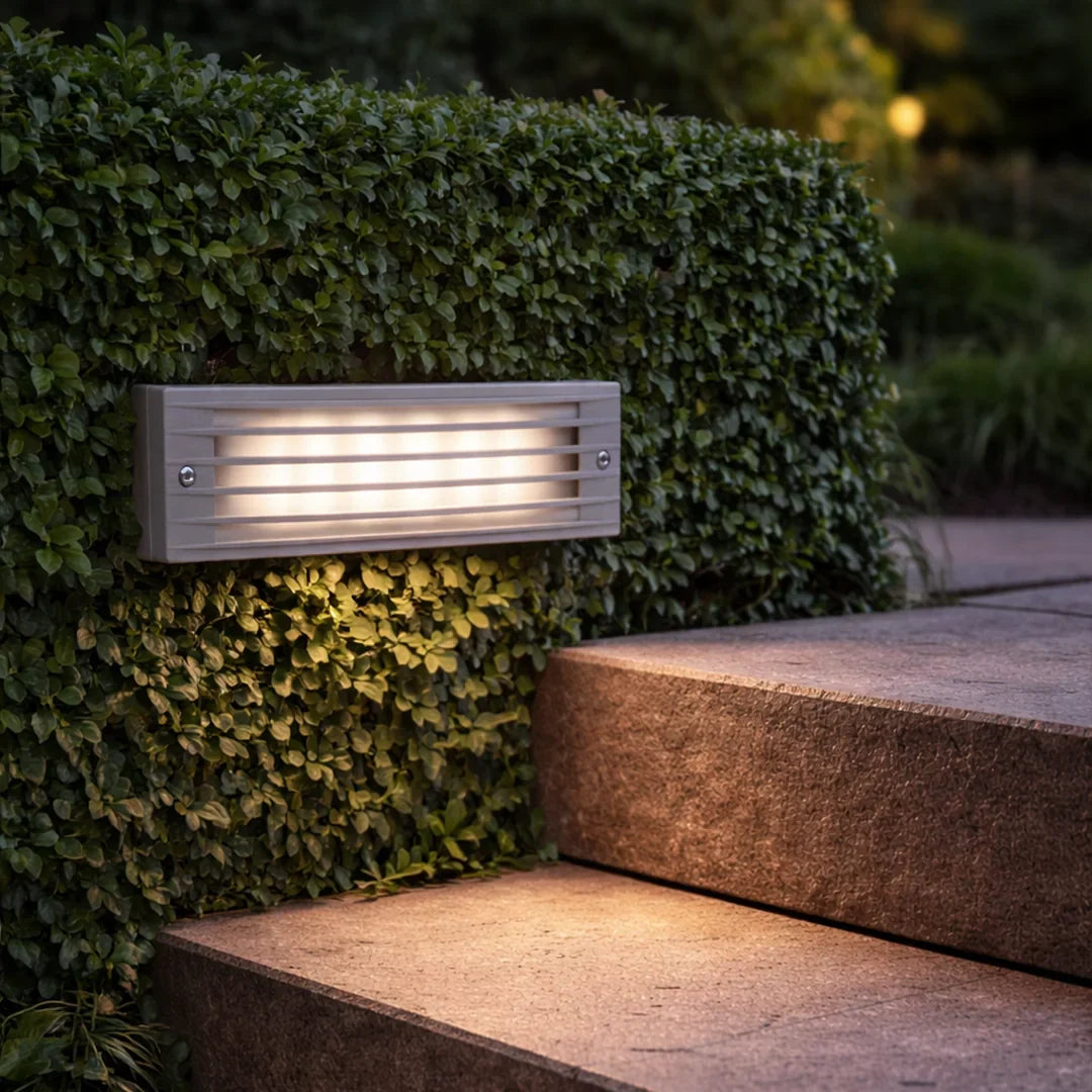 The Lighting Club step light Matt Grey Slatted LED Outdoor Step Light L-LED-1482/SL