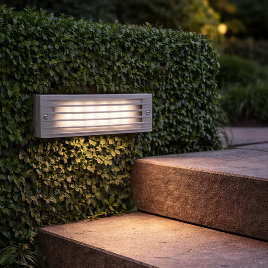 The Lighting Club step light Matt Grey Slatted LED Outdoor Step Light L-LED-1482/SL