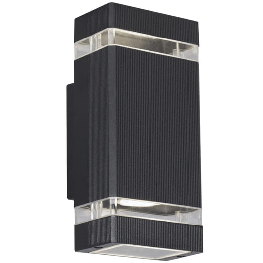 The Lighting Club Outdoor Block Halfway Wall Light L124 BLACK