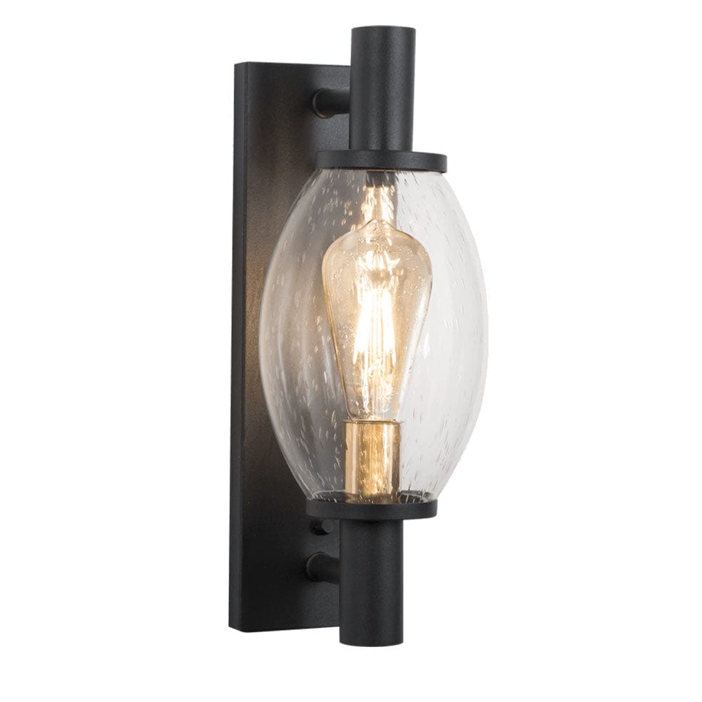 The Lighting Club Outdoor Light Boltovo Outdoor Lantern with Speckled Glass L522 BLACK 6007226080704