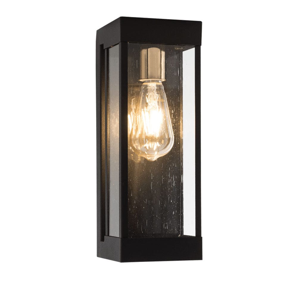 The Lighting Club Outdoor Light Larkhall Outdoor Lantern Light with Speckled Glass L523 BLACK 6007226080711