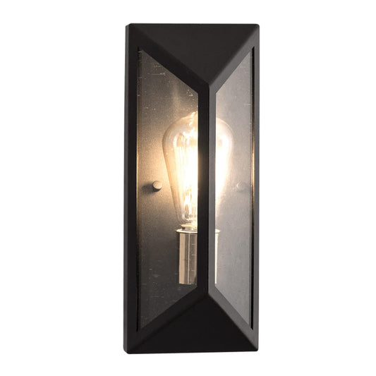 The Lighting Club Outdoor Light Lunar Outdoor Lantern Light with Speckled Glass L524 BLACK 6007226080728