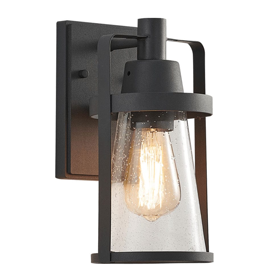 The Lighting Club Outdoor Light Berlin Outdoor Lantern Light with Speckled Glass L528 BLACK 6007226080766
